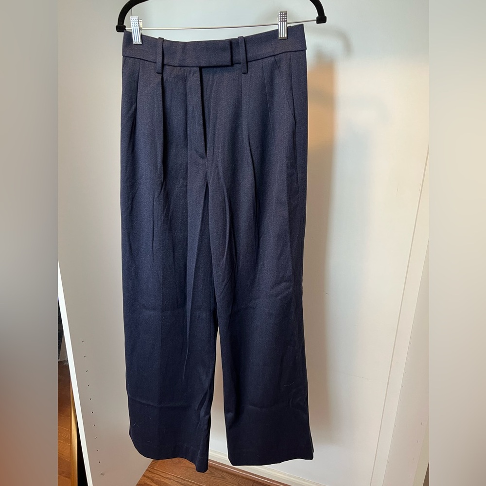 Banana Republic Women’s Wide Leg Navy Trousers 4 NWT